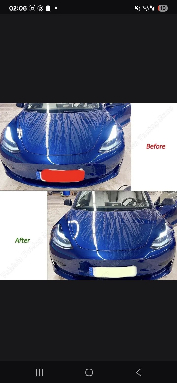 Карбоновый накладки на фары для Tesla 3 Y