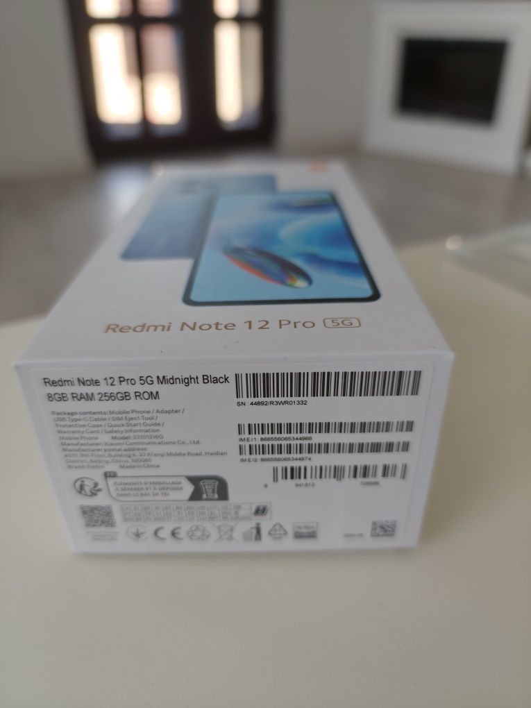 Telefon mobil Xiaomi Redmi Note 12 Pro, 8GB RAM, 256GB, 5G, Midnight B