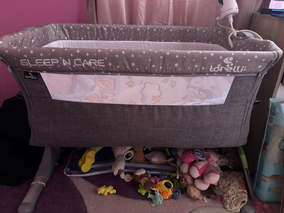 LORELLI Premium Мини кошара - кошче SLEEP N CARE GREY ELEPHANT