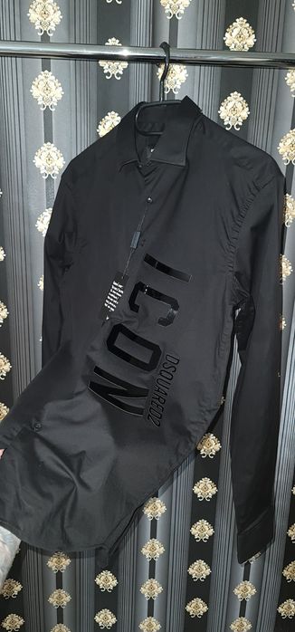Camasa icon Dsquared2 alb x negru men
