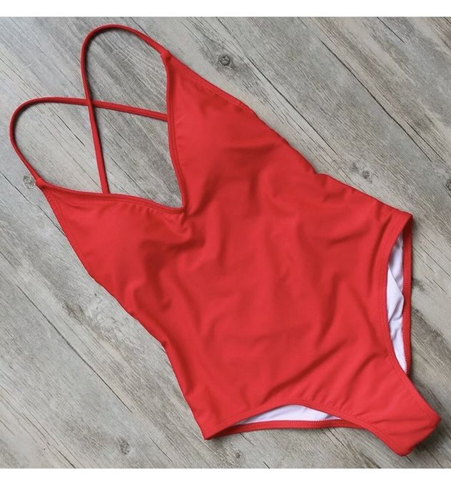 Costum de baie intreg (Daira-Shop.ro) Push Up rosu brazilian