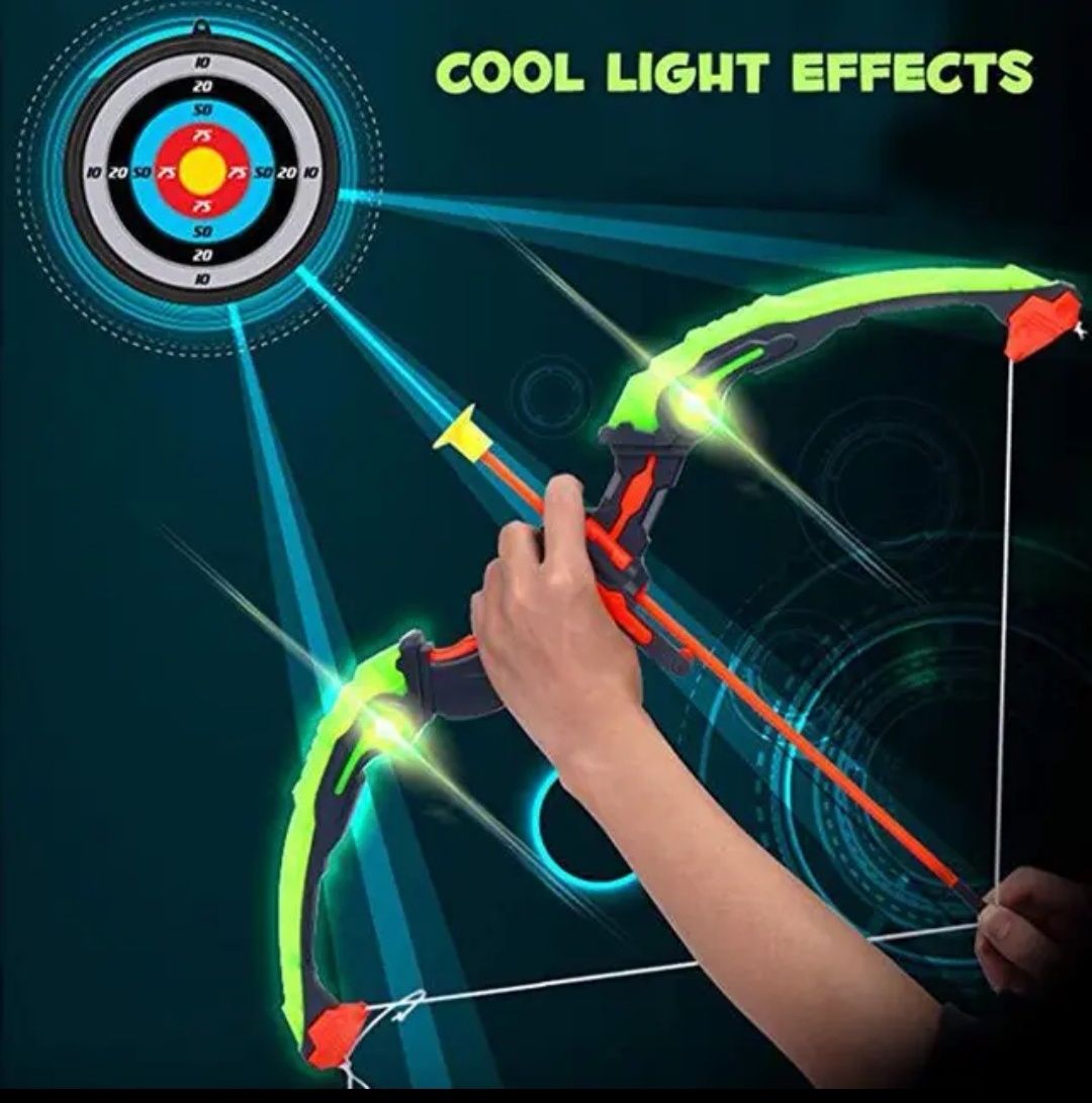 Детски светещ комплект за стрелба с лък