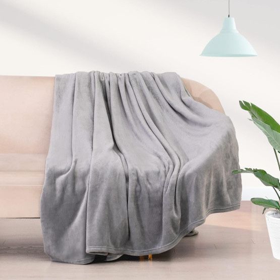 Одеяло поларено сиво 200х150