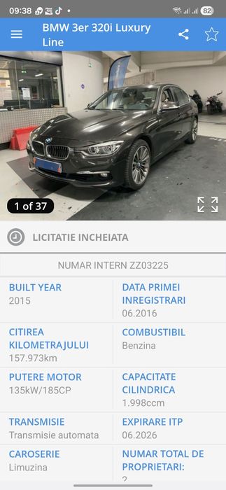 BMW seria 3 f30 320i facelift b48 Luxury Line automat trapa led