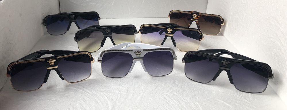 Versace Мъжки Дамски слънчеви очила  маска черни кафяви сини VE 2208