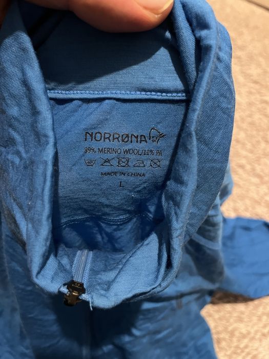 Norrona Wool Zip Neck-мъжка блуза мерино