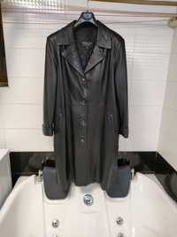 Palton haina lunga piele naturala greceasca, noua,  pelerină parpalac