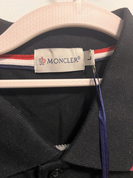Moncler tricou polo negru