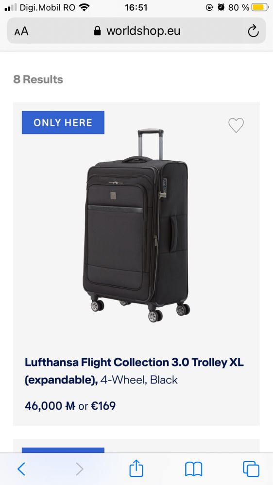 Bagaj Lufthansa impecabil