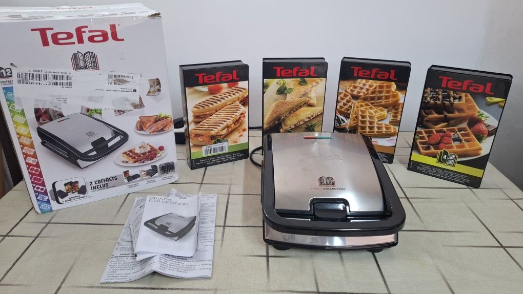 Tefal Snack Collection SW852,Тостер грил,сандвич,Гофрети,700W,4 плочи