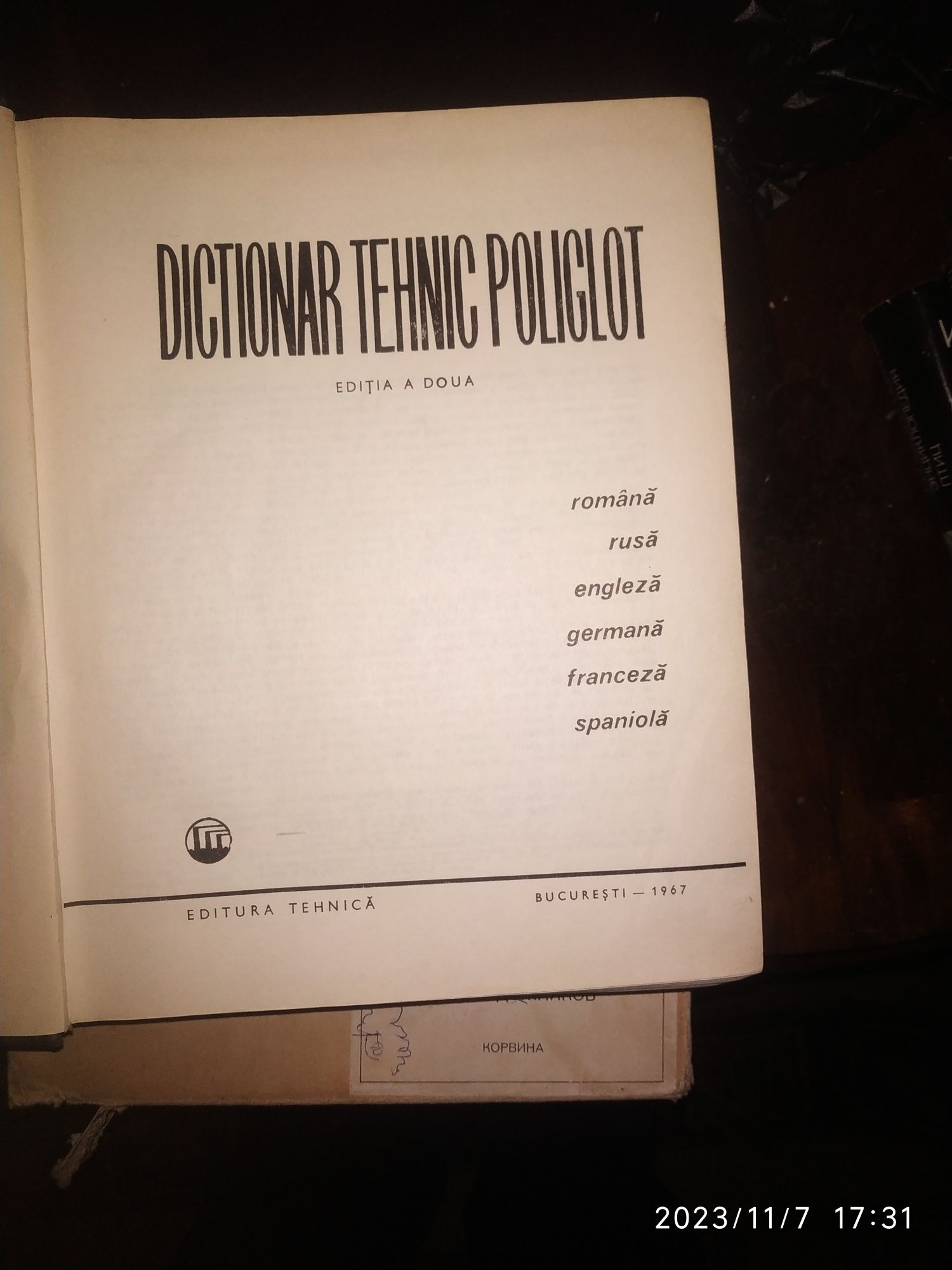 Продается книга Dictionar Tehnic Poliglot