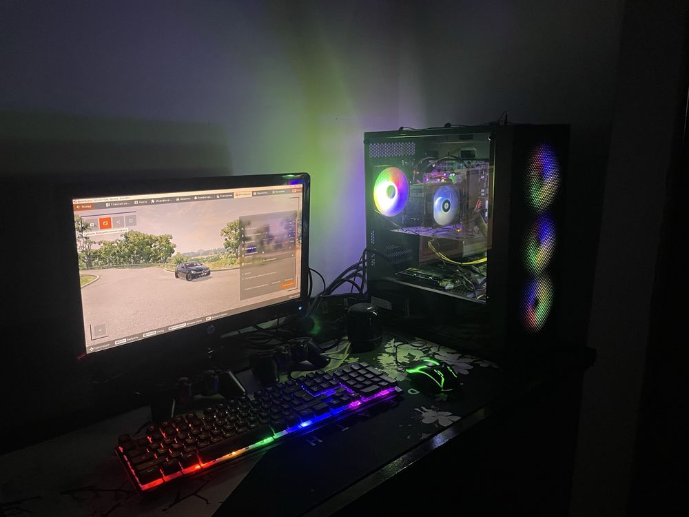 Игровой компьютер с полным комплектом
