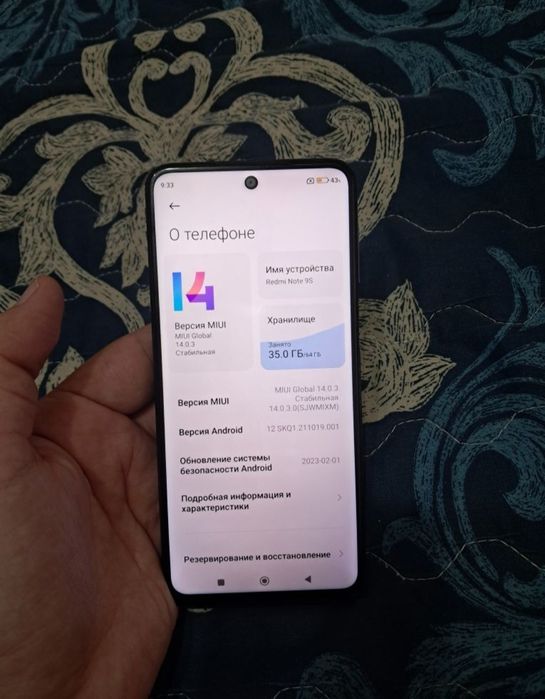 Xiaomi Redmi Note 9S 64GB Blue Gray Original Igravoy Holati ideal Zor