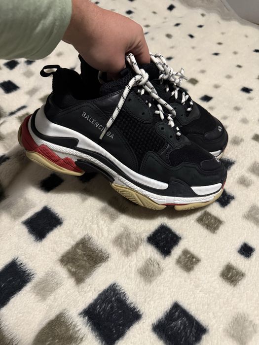 Balenciaga Triple S Black White Red