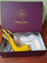 Босоножки  Sasha Fabiani, кожа, желтые, 37 размер