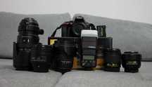 De vânzare kit complet Nikon D3500 + obiective + accesorii