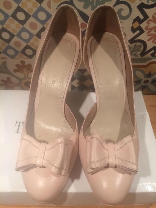 Pantofi piele Thea Visconti marimea 38 roz nude