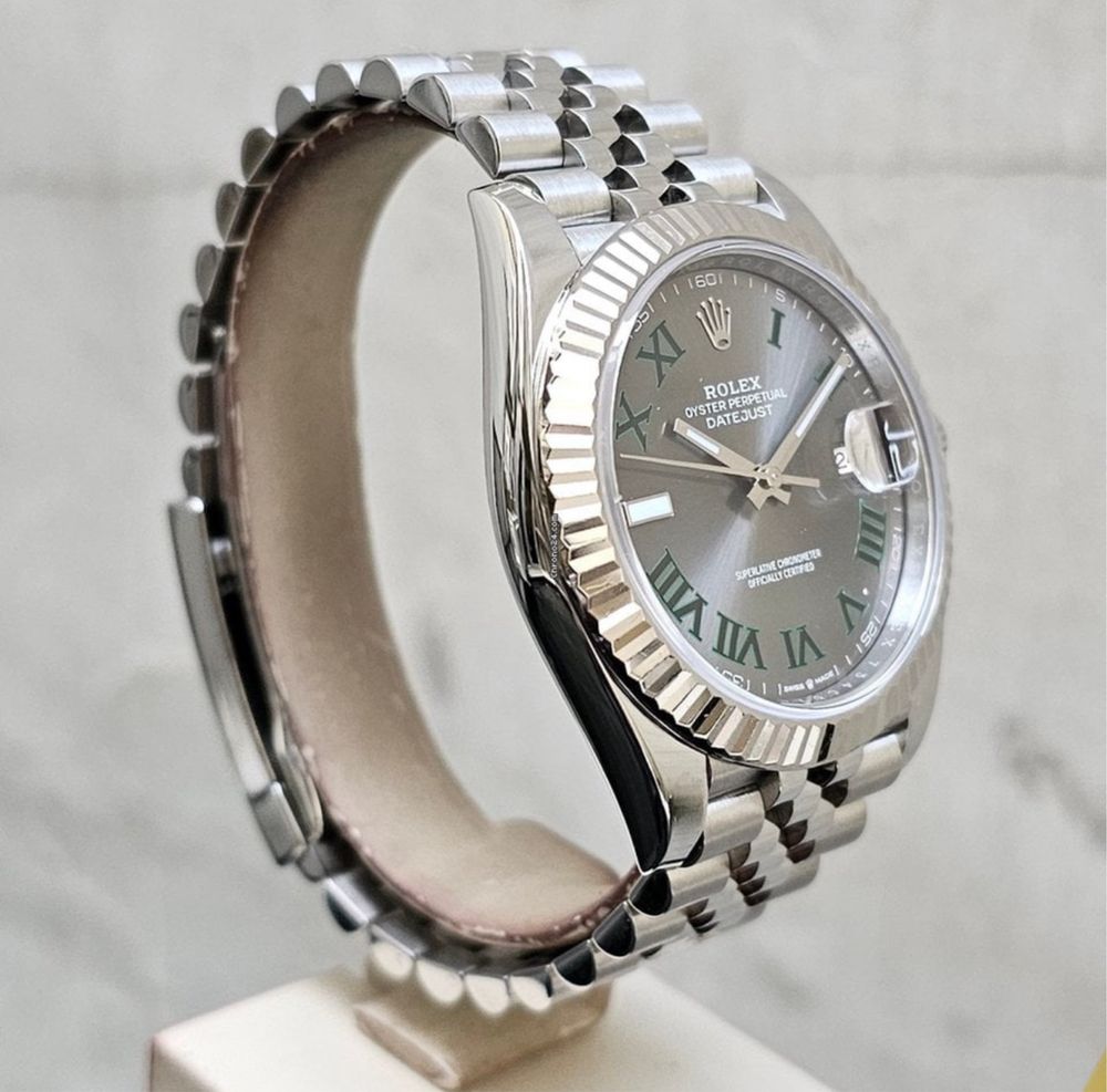 Rolex Datejust 41mm Wimbledon Grey Dial-Rhodium Gold