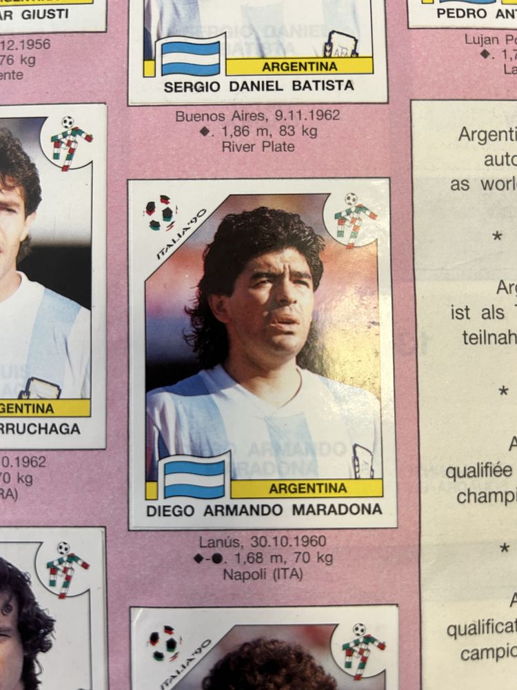 Album complet world cup Italia 1990