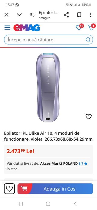Epilator IPL Ulike Air 10