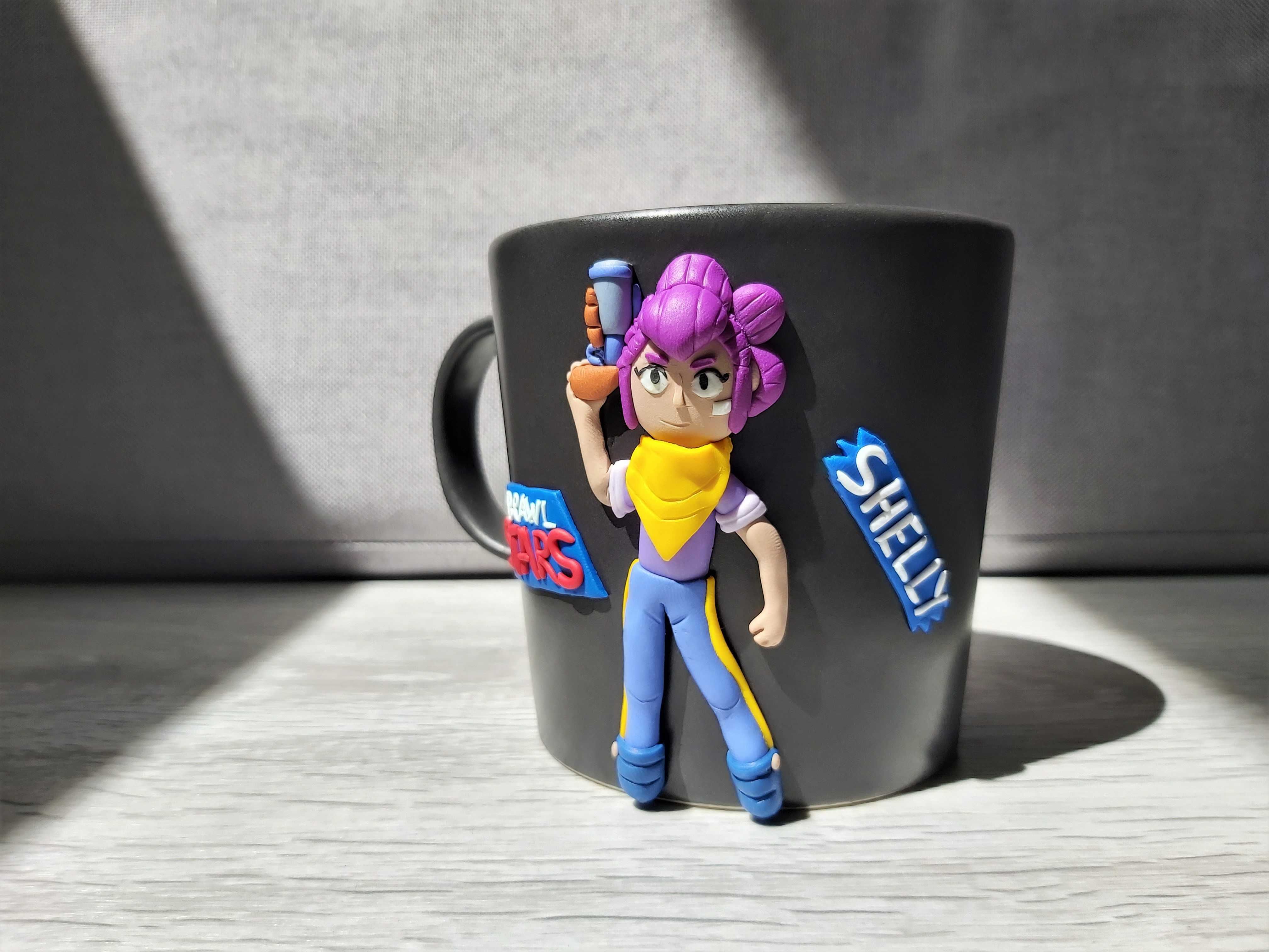 Cadou pentru copii cana figurina Shelly Brawl Stars handmade