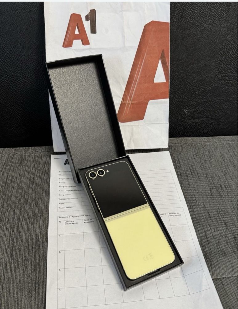 ***КАТО НОВ 256GB Samsung Z Flip 6 Гаранция A1 2026 г. Yellow