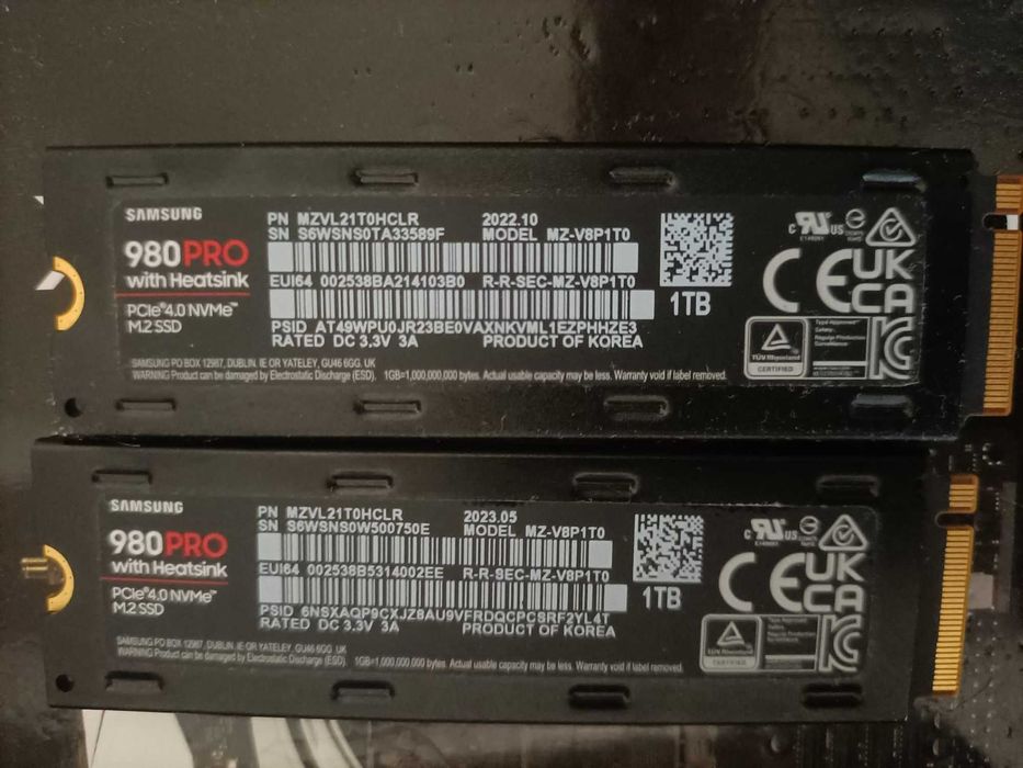 vand ssd samsung 1tb pciex 4.0 cu radiator heatsink nou 0 ore pt ps5