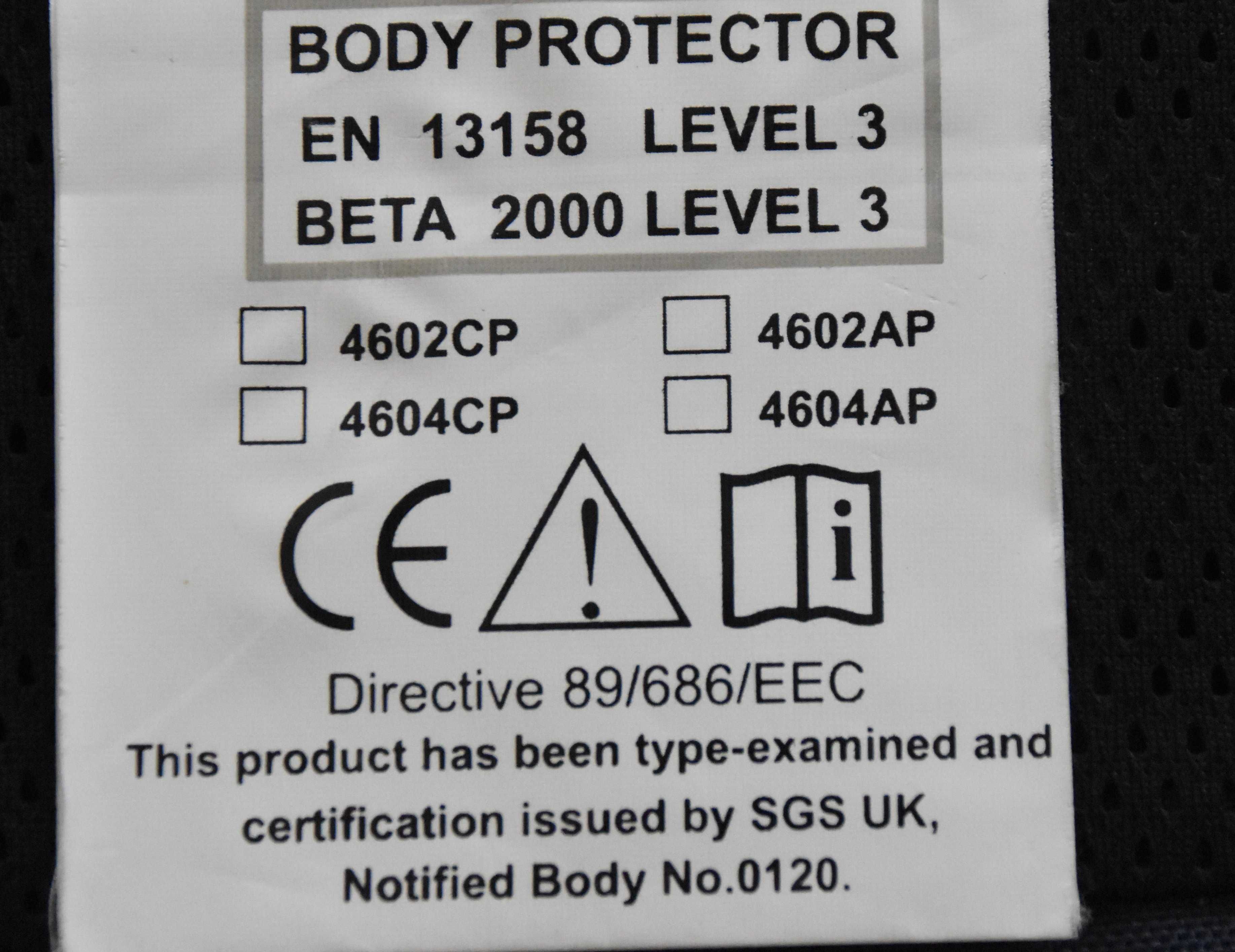 Vesta Calarie Beta 2000 Body & Shoulder Protector Standard Level 3