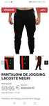 LACOSTE pantaloni negri mărimea S