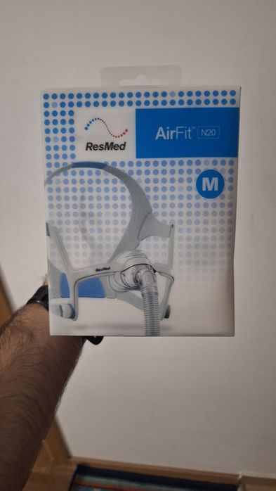 Masca CPAP, Resmed AirFit N20, M, folosită puțin, tratament Apnee