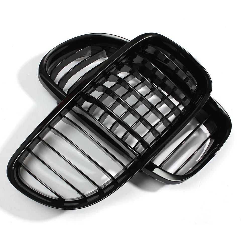 Set Grila nari simpal Dubla Black negru Lucios E90 E91 LCI facelift