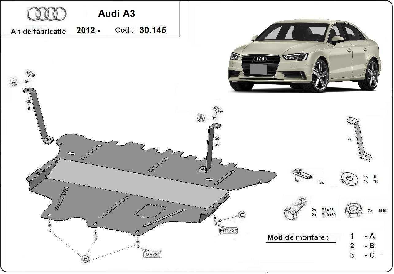 Метална кора под двигател Audi A3 VW Golf Seat Leon Skoda Octavia