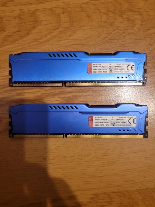 Kit RAM DDR 3  HyperX FURY 2 x 4Gb la 1600 Mhz,XMP,Radiatoare Albastre