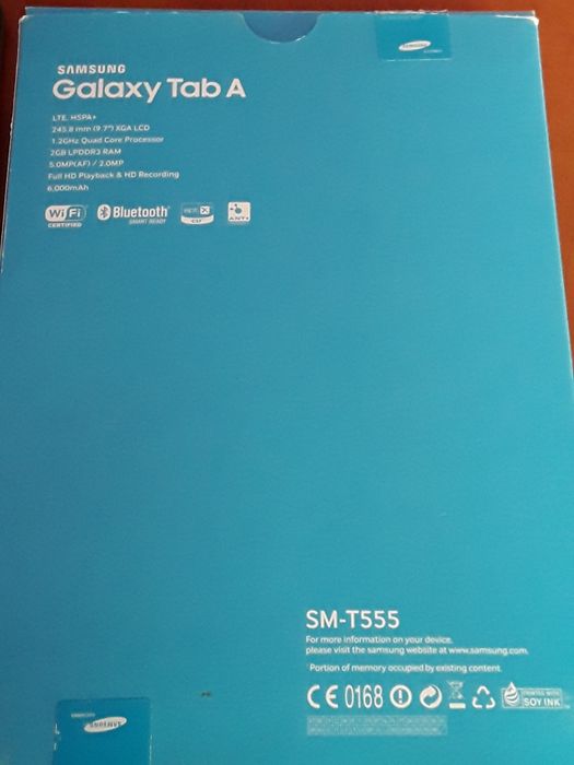 Vând Tableta Samsung Galaxy Tab A cu sim Model SM-T 555