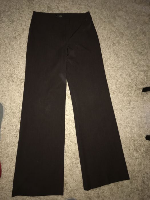 Pantaloni eleganti wide leg burgundy