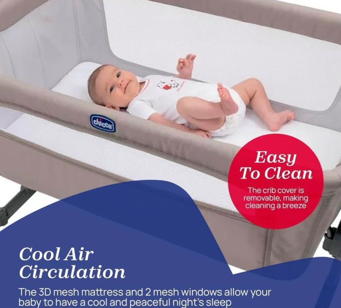 Бебешка кошара Chicco Next2Me Essential с подвижна страница