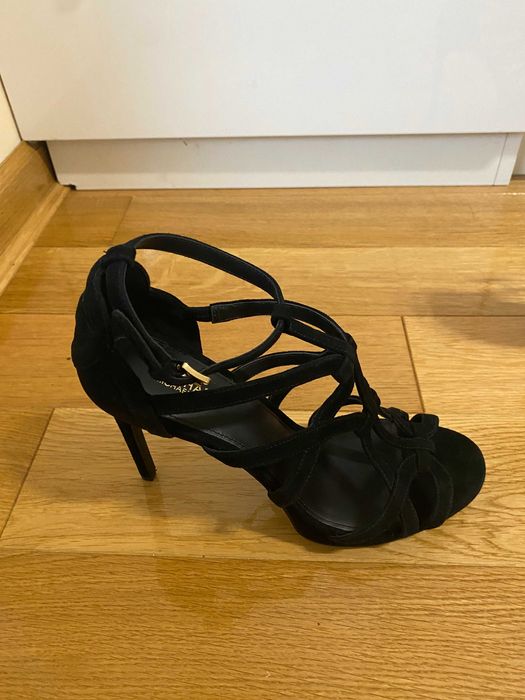 Sandale piele intoarsa, cu toc si barete, Michael Kors, Marimea 38