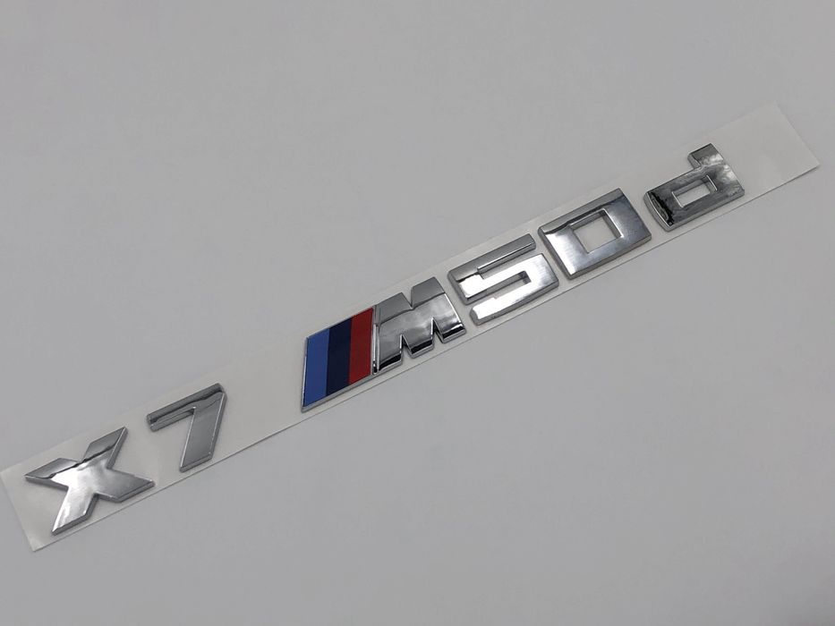 Emblema BMW X7M50d spate crom