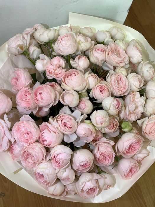 Цветы 33 веток Пионовидные розы L размер