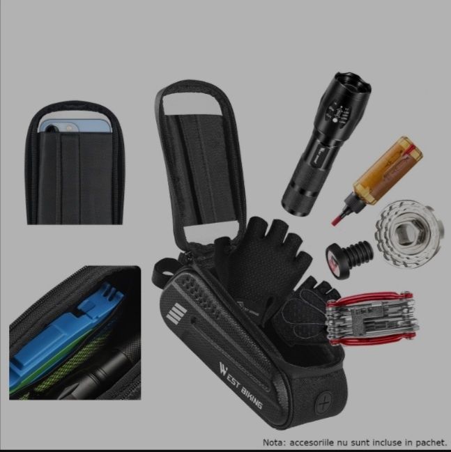 Geanta bicicleta fixare cadru telefon impermeabila 1.5 L Westbiking