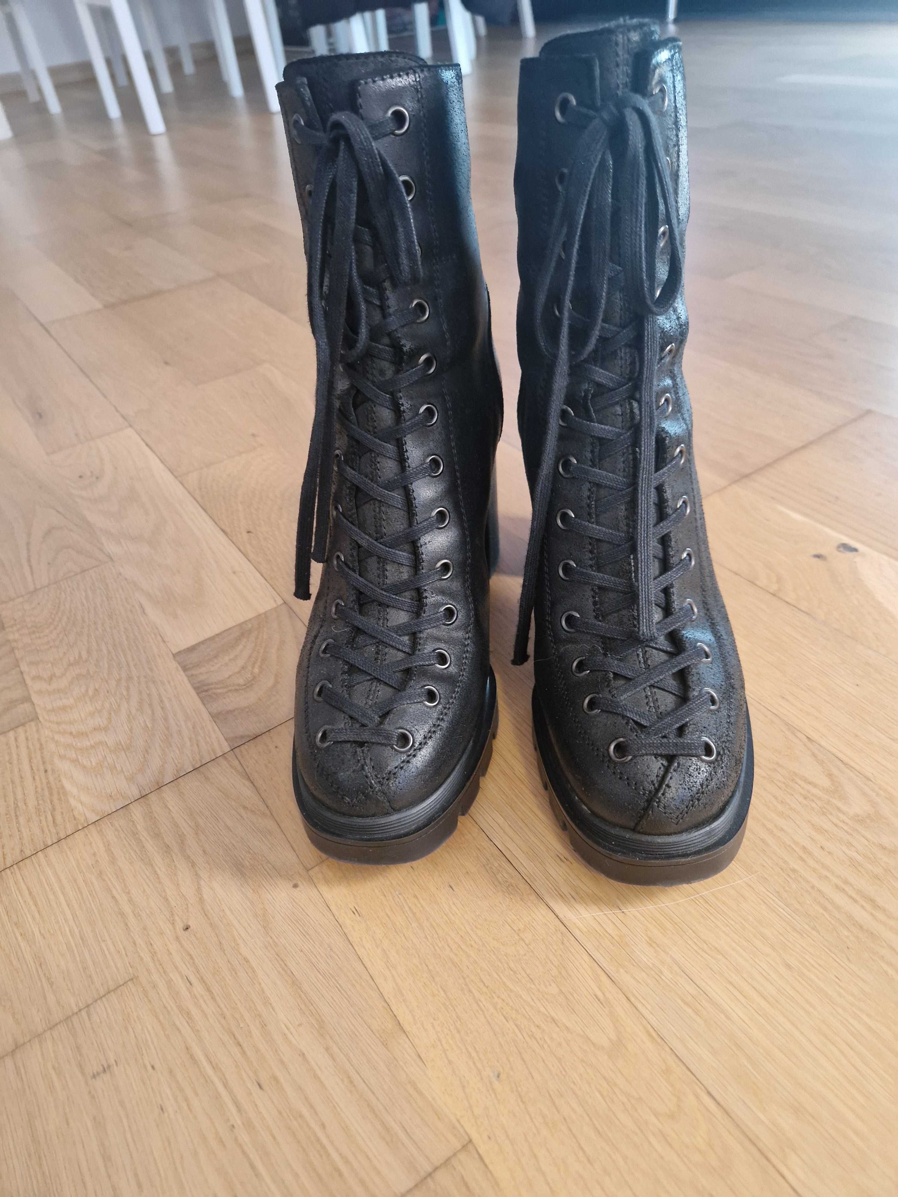 Ghete piele Musette negre 39