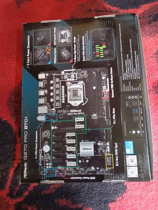 Placa de baza asrock q270 btc+ noua pentru gaming sau minat