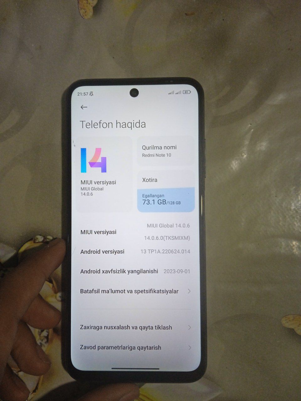 Redmi not 10  sotiladi
