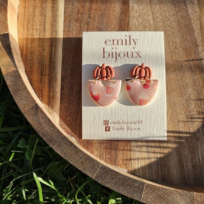 Cercei handmade din lut polimeric