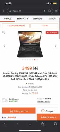 Laptop gaming Asus Tuf