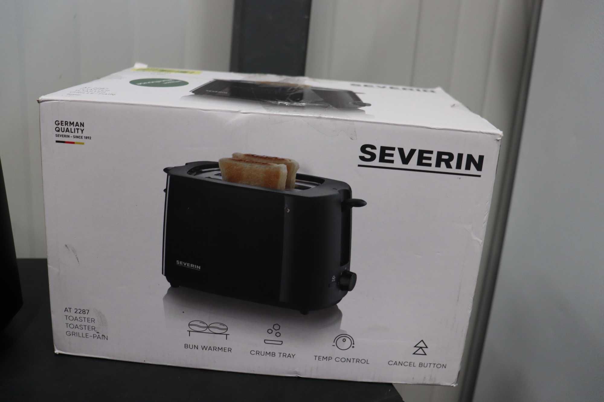 SEVERIN Автоматичен тостер 700 W, компактен тостер до 2 филийки