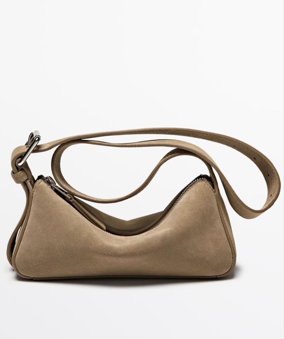 Велурена чанта Massimo Dutti