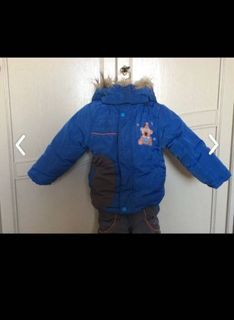 Детская зимняя куртка с комбинезоном.