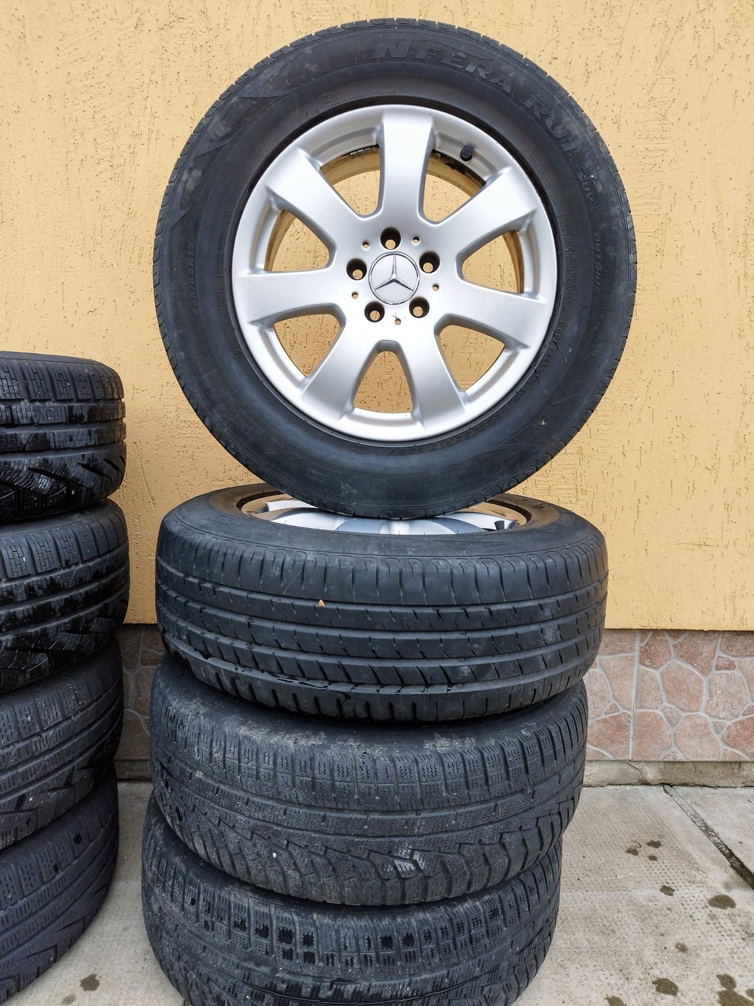 Jante 17" +anvelope iarna Mercedes 235 65 17