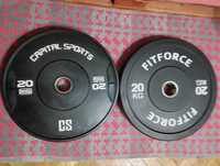 Олимпийски бъмпер дискове/ тежести - 2х20кг.